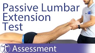 Passive Lumbar Extension Test PLET  Lumbar Instability [upl. by Sprage]