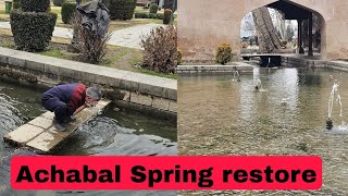 Achabal Spring restore good news from Achabal mughal Garden [upl. by Annecorinne]