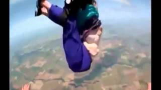 Skydiving Gone Bad  Grandma Falls Out of Tandem Harness [upl. by Winou]