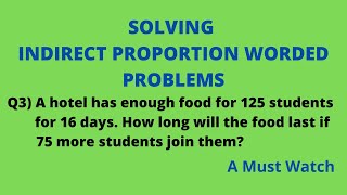 Indirect Proportion Worded Problems [upl. by Ananna448]