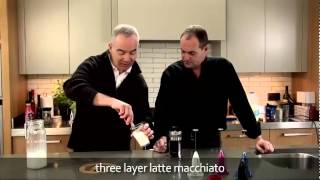 aerolatte  milk frother makes three layer caffè latte macchiato [upl. by Healion]