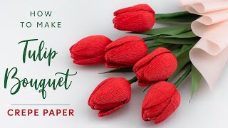 How To Make Tulip Bouquet Paper  Paper Flower  Soul Flower [upl. by Nivanod]