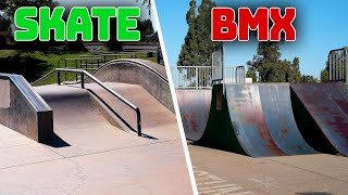 SKATE PARK VS BMX PARK [upl. by Eelyram]