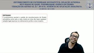 STJ INFO 834 paternidade socioafetiva e adoção [upl. by Jarnagin690]