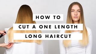 One Length Haircut Tutorial  MIG Training [upl. by Ecirtak535]