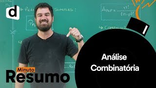 MATEMÁTICA ANÁLISE COMBINATÓRIA  MINUTO RESUMO  DESCOMPLICA [upl. by Grimbal]