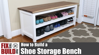 DIY Shoe Storage Bench  How to Build [upl. by Merrielle]