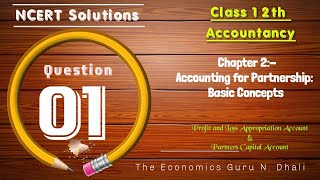 Question 1 l Chapter 2 l Class 12 Accountancy l NCERT Solutions [upl. by Jd]