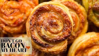 Puff Pastry Pinwheels 4 ways [upl. by Idyak]