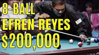 Magical EFREN REYES vs MIKE SIGEL 200000 8BALL [upl. by Erl]