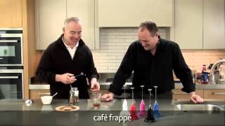 How to make a frappé coffee using an aerolatte milk frother [upl. by Ahsenad]