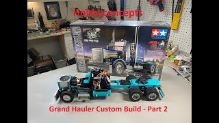 Tamiya 114 Grand Hauler Semi Truck Custom Build Part 2  MFC Install [upl. by Sirovaj]