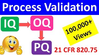 IQ OQ PQ  Process Validation  Equipment Validation  Equipment Qualification  Medical Devices [upl. by Ellehcor]