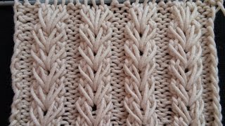 Pletenje  Bod  Pšenično klasje  Knitting tutorial  Wheat Ear Stitch [upl. by Naud]