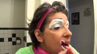 The proper way to apply clown makeup demo [upl. by Reiter]