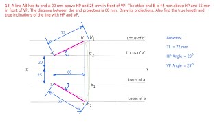 Projection of Lines  Given End Projectors  Engineering Graphics [upl. by Ford]