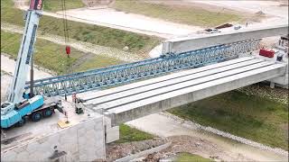 Beam Launching Using Girder [upl. by Htebazila]