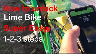 How to use a limebike  how to unlock limebike [upl. by Iruy]