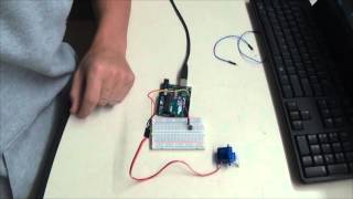 Servo Control With Push Button [upl. by Etnoek]