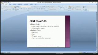 Cost Accounting  Chapter 2 An Introduction To Cost Terms and Purposes [upl. by Ecinereb834]