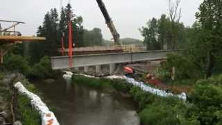 Installing bridge girders on the BAR [upl. by Rrats]