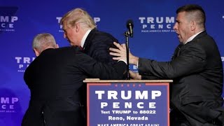 Donald Trump rushed off stage during rally in Nevada [upl. by Eelrahc310]