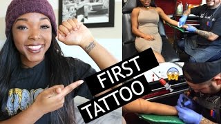 Getting my FIRST tattoo Pain  Experience [upl. by Lara485]