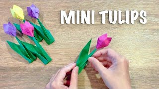 How to make an Origami Tulip  Simple Paper Tulip [upl. by Mazur]