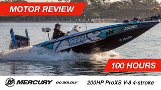 Tested  Mercury 200hp Pro XS V8 46L 4stroke Outboard [upl. by Stoughton534]