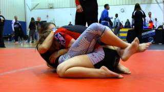 Womens JiuJitsu Match Ends in Kimura Submission [upl. by Eibreh]