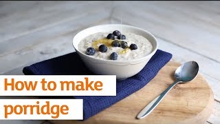 How to make porridge  Recipe  Sainsburys [upl. by Vez]