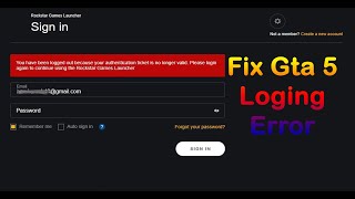 GTA 5 Online Rockstar Games Launcher LOGIN ERROR FIX [upl. by Notnyw148]