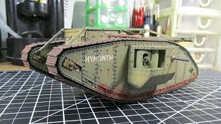 Building Tamiya Mark 4 Tank From Start to Finish [upl. by Annahsed]