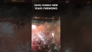 Oahu Hawaii New Years Fireworks [upl. by Radbourne707]