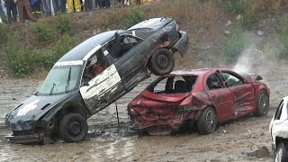 2014 Musgrave Harbour Demolition Derby  Small Car Heat [upl. by Dlawso]