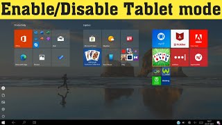 How To EnableDisable Tablet Mode In Window 111087 [upl. by Lindie]