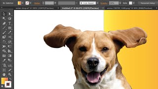 Erase the image background in Adobe Illustrator Making edges smooth and applying shadow [upl. by Appledorf232]