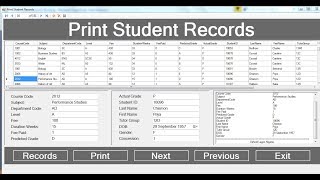 How to Create and Print Student Records in Visual BasicNet [upl. by Teahan]