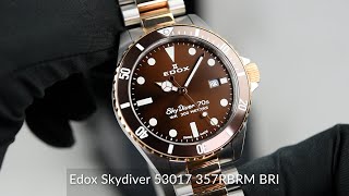 Edox Skydiver 53017 357RBRM BRI [upl. by Annalla]