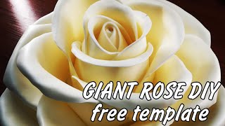 Giant foam flowers tutorial  Foam roses  Foam sheet craft ideas [upl. by Dnallor]