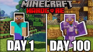 I Survived 100 Days in HARDCORE Minecraft And Heres What Happened [upl. by Mlehliw354]