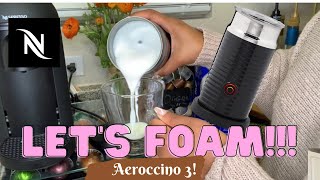 How To Foam Milk With Aeroccino 3 Make Coffee With Foam Tips amp Tricks  Easy Foamed Latte Recipe [upl. by Eiroj]