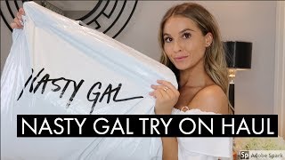 SPRING TRY ON HAUL  NASTY GAL  NADIA ANYA [upl. by Aiuqcaj357]