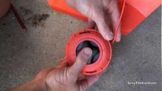 HOW TO REPLACE BUMP FEED WEED WACKERWHIPPER SNIPPER LINE  Greg The Gardener [upl. by Eiramrefinnej]