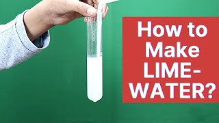 How to make Lime Water CaOH2 at home Chemistry [upl. by Aimak]