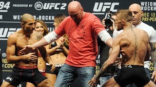 Watch the full Jose Aldo vs Conor McGregor weighin  UFC 194 [upl. by Eihpos]