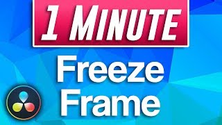 Davinci Resolve 15  How to Freeze Frame Fast Tutorial [upl. by Renick]