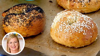 Professional Baker Teaches You How To Make BAGELS [upl. by Sheline]