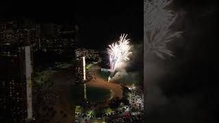 Hawaii Oahu Waikiki Friday Night Fireworks [upl. by Rhea342]