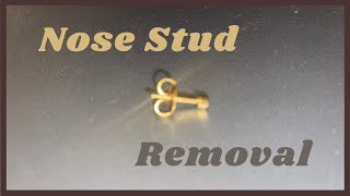 How To Remove Nose Stud with butterfly backing READ DESCRIPTION [upl. by Laaspere]